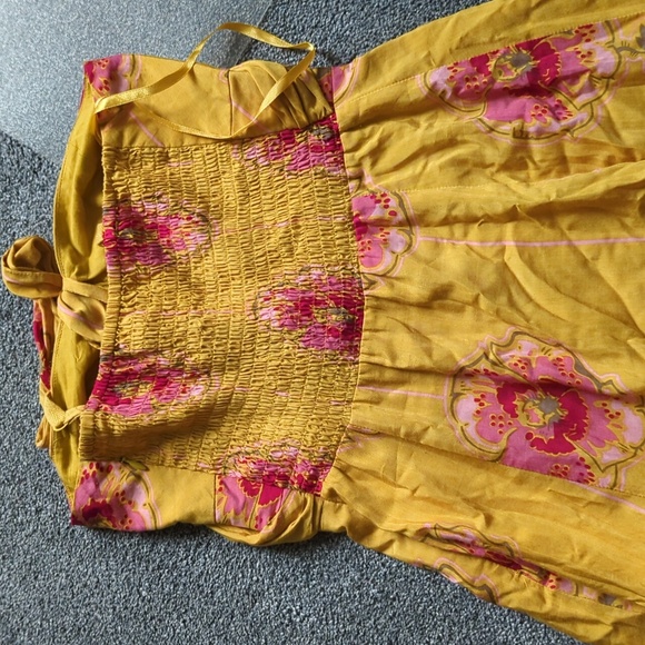 Free People Golden Poppy Floral Dress Size 4 - Picture 6 of 7